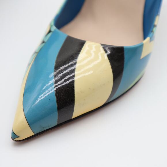 Emilio Pucci Patent Leather Abstract Printed Pumps Size 39 EU - Picture 11 of 12